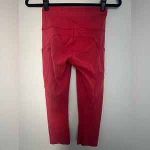 Lululemon Fast & Free Crop II Leggings  Nulux 19" Persian Red Size 4 W6AKH